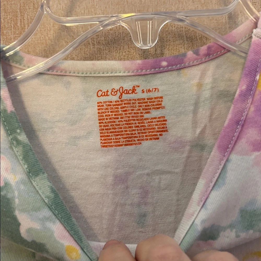 Cat & Jack Pastel Tie-Dye Kids Dress small